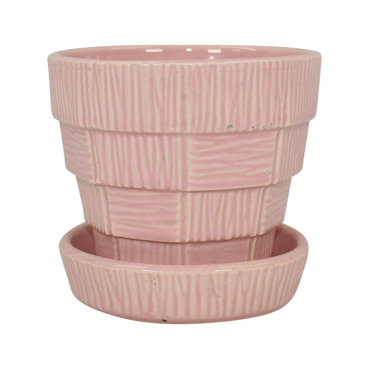 McCoy 1953 Vintage Mid Century Modern Art Pottery Pink Flower Pot Planter 19-4