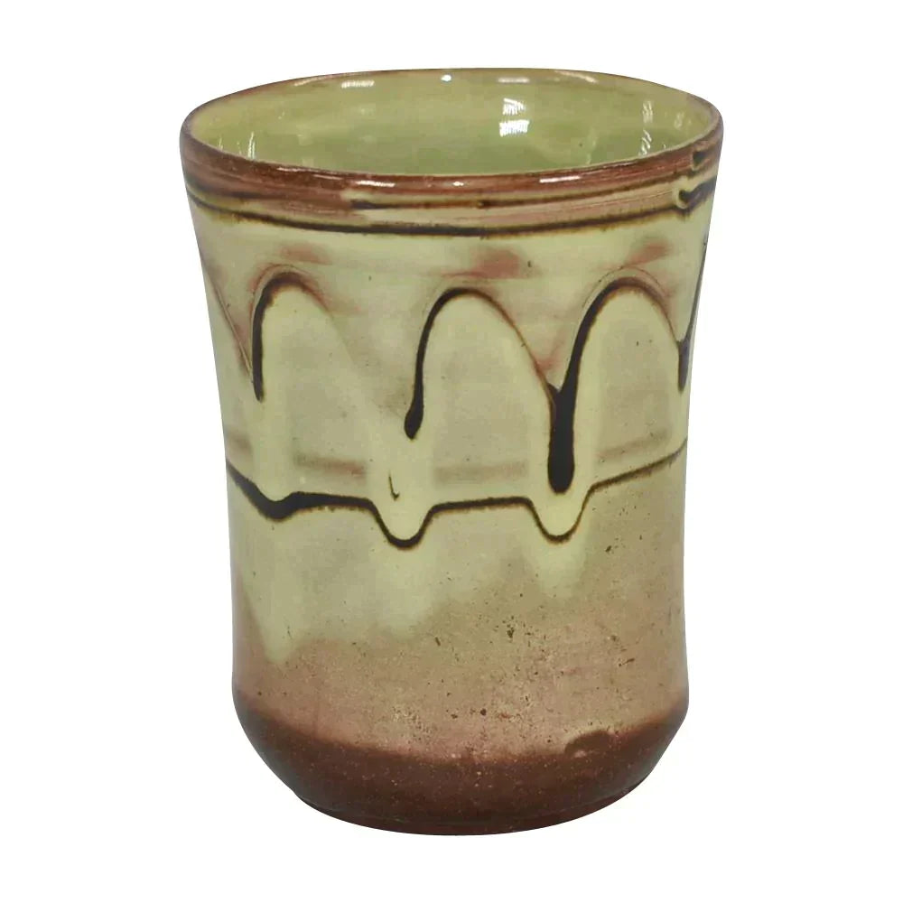 Ray Finch Winchcombe Studio Art Pottery Vintage Brown Earthenware Vase Cup
