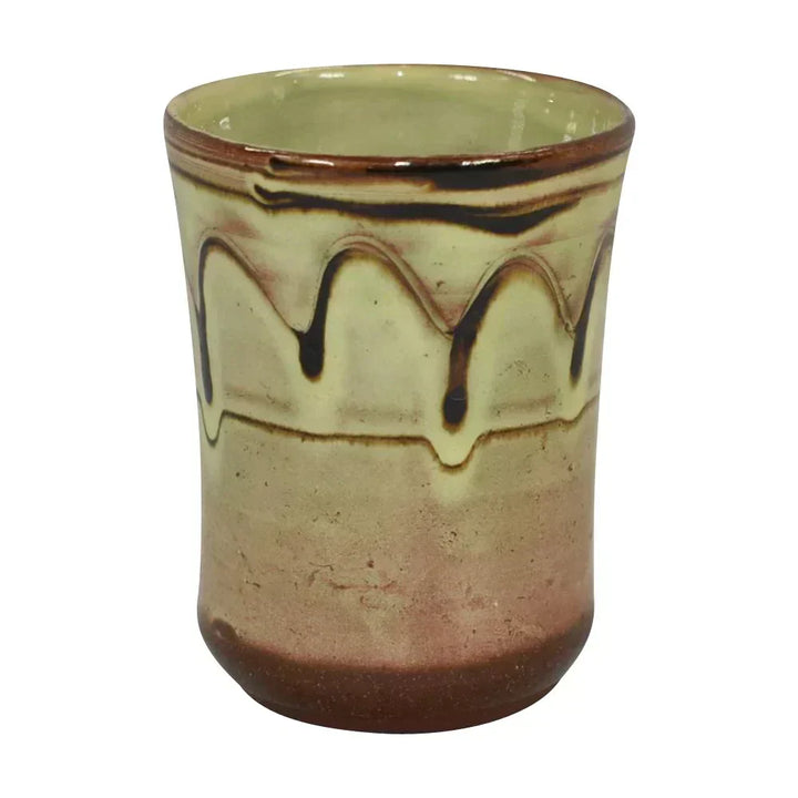 Ray Finch Winchcombe Studio Art Pottery Vintage Brown Earthenware Vase Cup