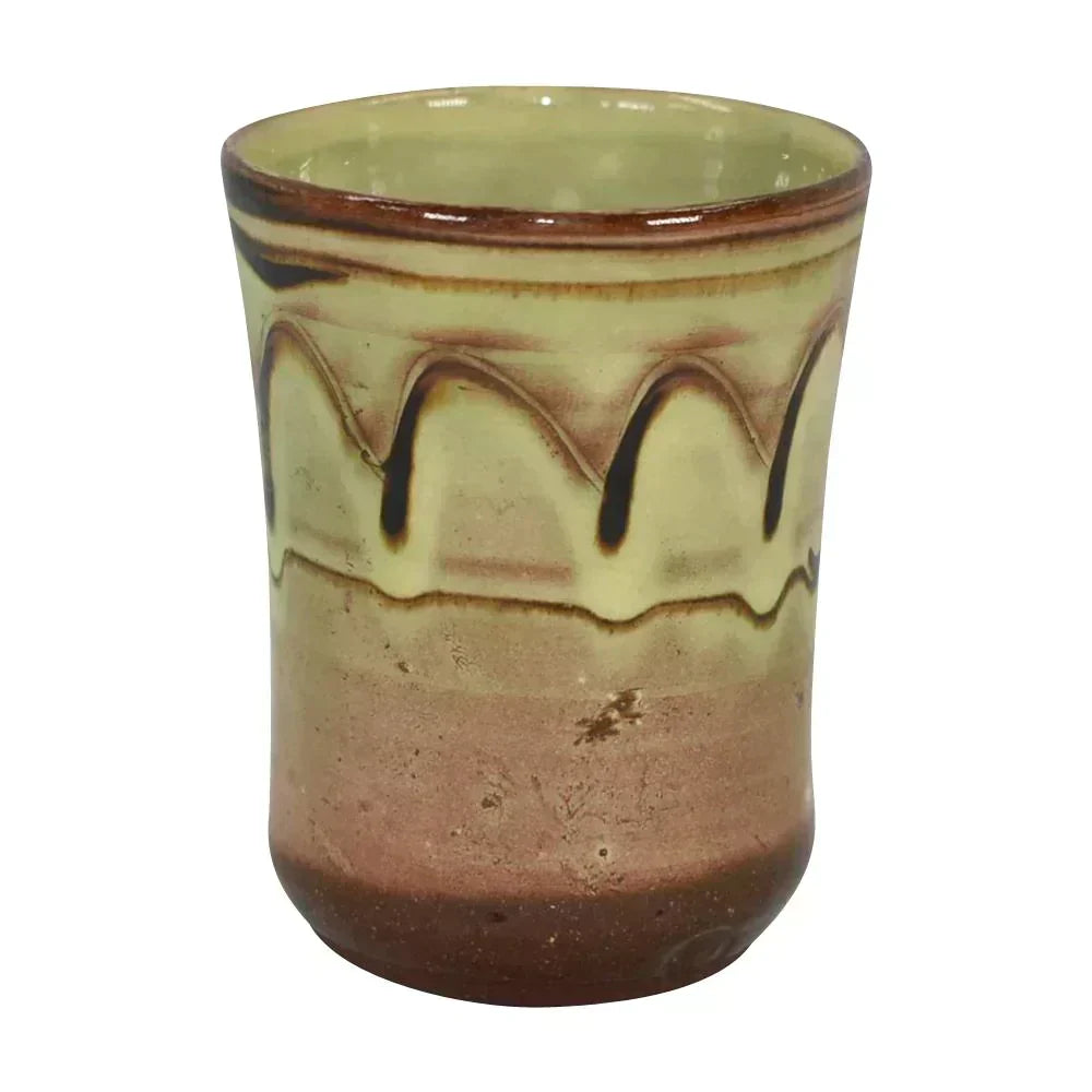 Ray Finch Winchcombe Studio Art Pottery Vintage Brown Earthenware Vase Cup