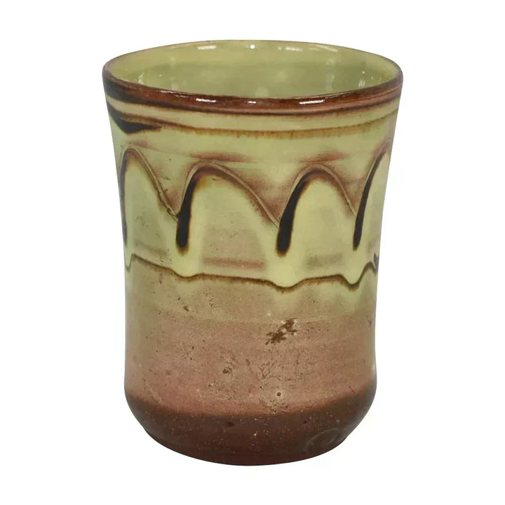 Ray Finch Winchcombe Studio Art Pottery Vintage Brown Earthenware Vase Cup