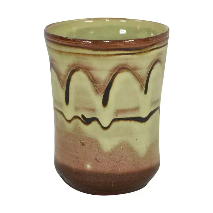 Ray Finch Winchcombe Studio Art Pottery Vintage Brown Earthenware Vase Cup