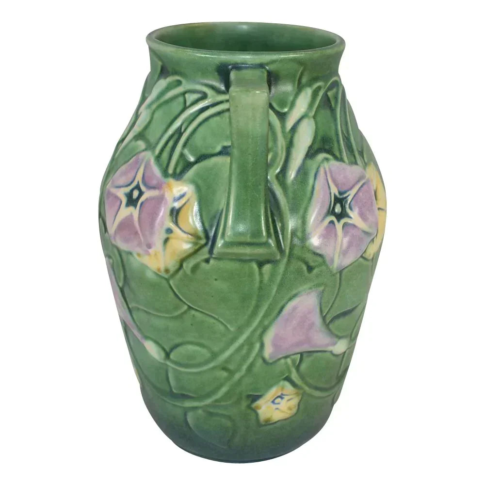Roseville Morning Glory Green 1935 Vintage Art Pottery Ceramic Vase 727-8