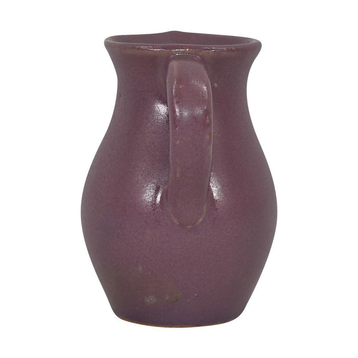 Zanesville Stoneware 1930s Arts And Craft Pottery Matte Purple Creamer D1 - Just Art Pottery