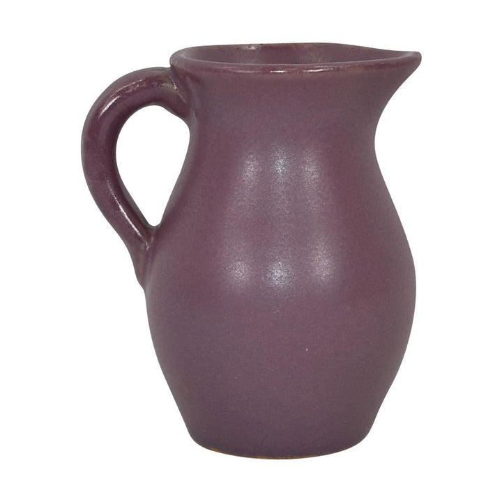 Zanesville Stoneware 1930s Arts And Craft Pottery Matte Purple Creamer D1 - Just Art Pottery