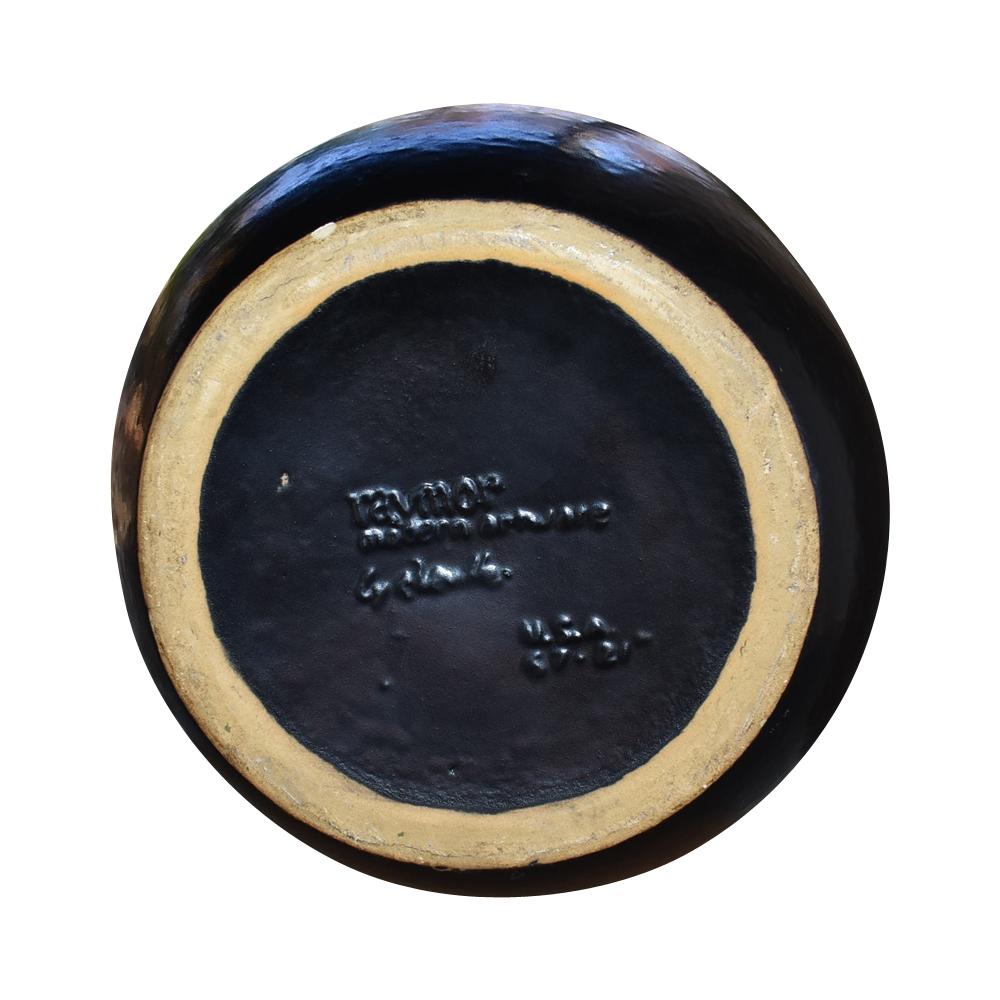 Roseville 1953 Raymor Artware Black Mid Century Modern Pottery Floor Vase 67-21 - Just Art Pottery