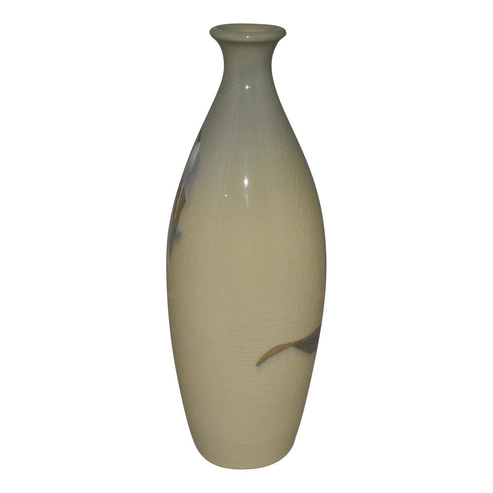 Rookwood 1901 Art Pottery Iris Glaze Painted White Orchid Vase 796B (Schmidt) - Just Art Pottery