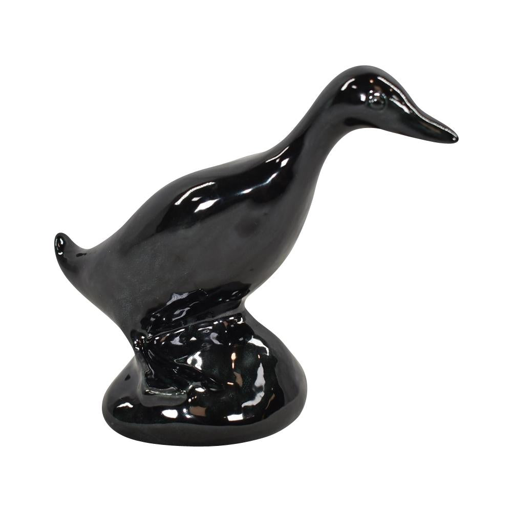 Rookwood 1988 Vintage Art Pottery Black Duck Ceramic Figurine 6992