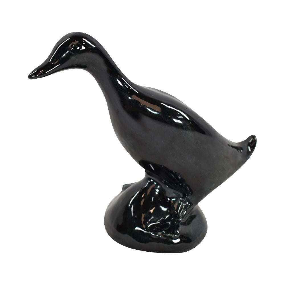 Rookwood 1988 Vintage Art Pottery Black Duck Ceramic Figurine 6992