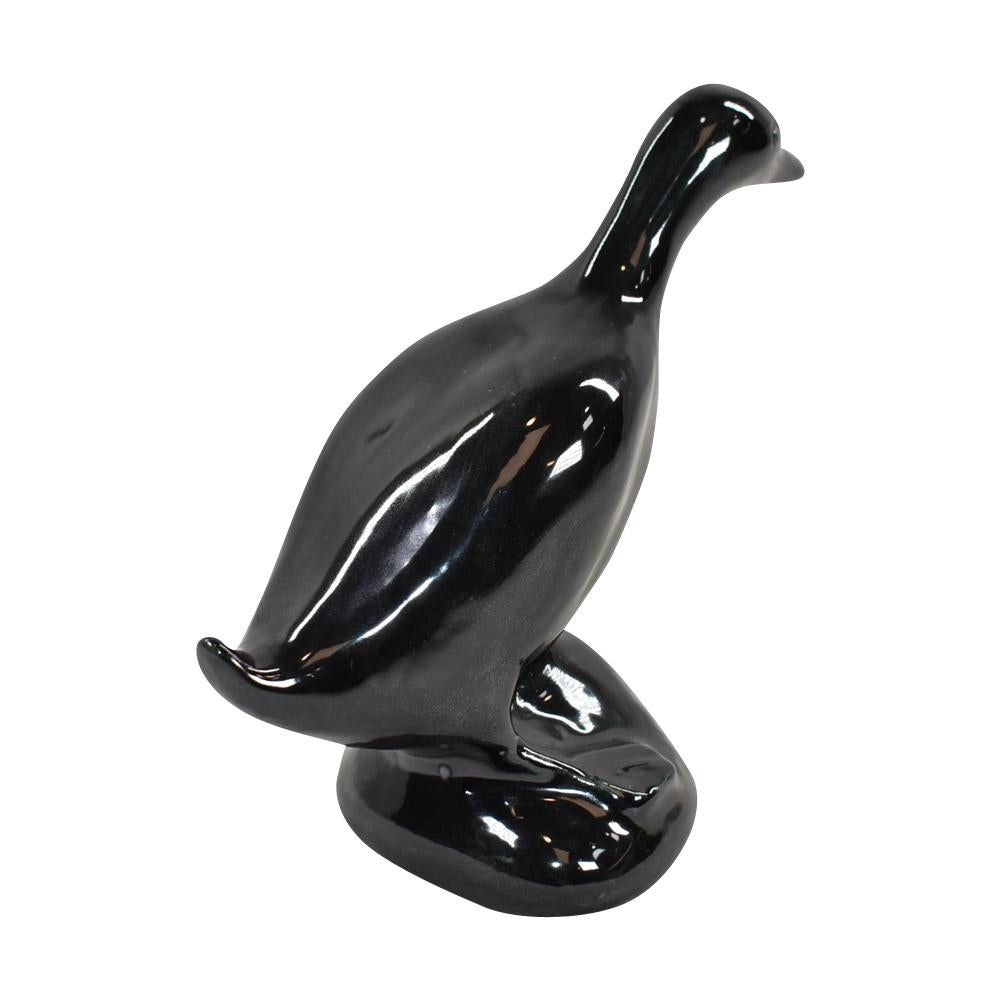 Rookwood 1988 Vintage Art Pottery Black Duck Ceramic Figurine 6992