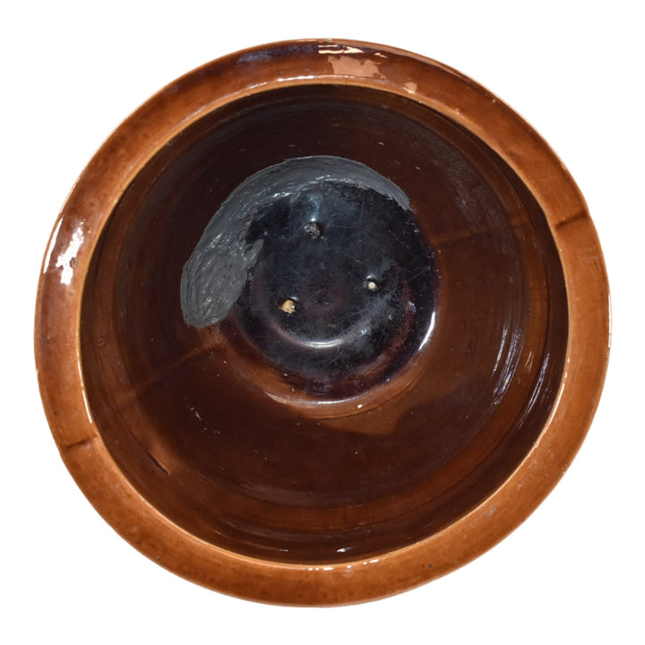 Roseville Blended Majolica Early 1900s Pottery Blue Brown Jardiniere Pedestal