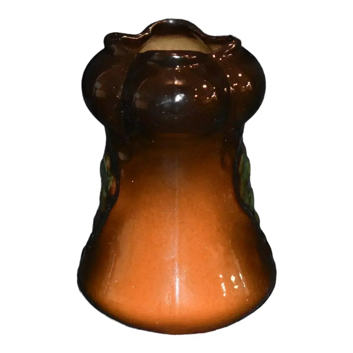 Weller Floretta 1904 Antique Art Pottery Green Grapes Brown Ceramic Vase 11