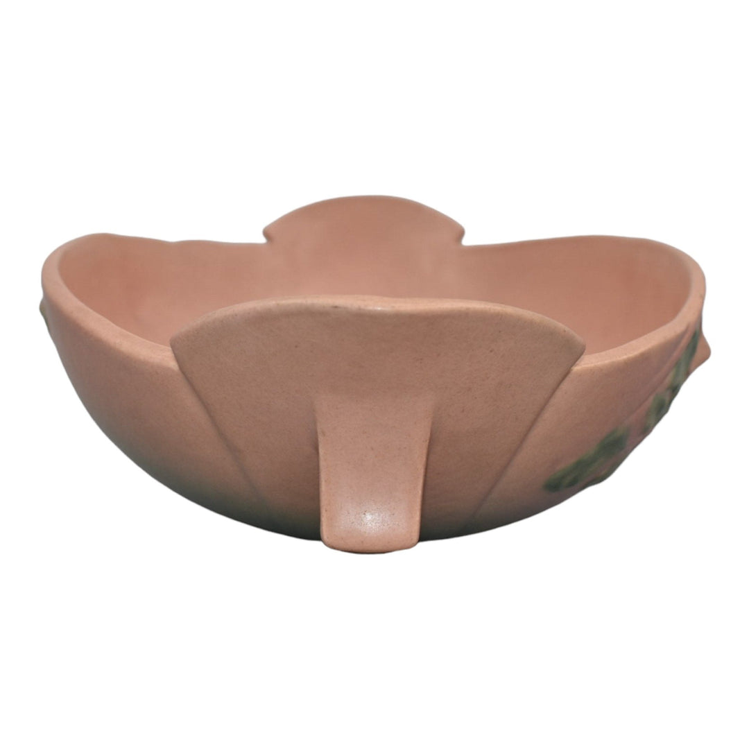 Roseville Columbine Pink 1941 Vintage Art Deco Pottery Console Bowl 406-14