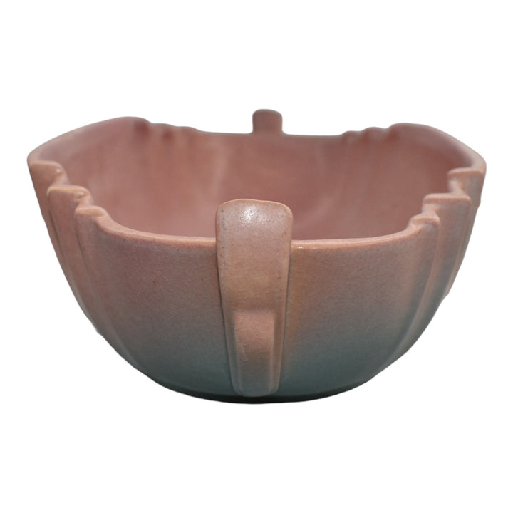 Roseville Ixia Pink 1937 Vintage Art Deco Pottery Ceramic Console Bowl 332-12 - Just Art Pottery
