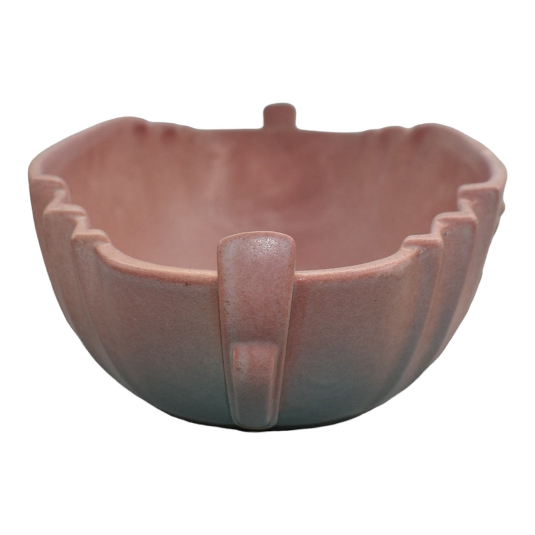 Roseville Ixia Pink 1937 Vintage Art Deco Pottery Ceramic Console Bowl 332-12 - Just Art Pottery
