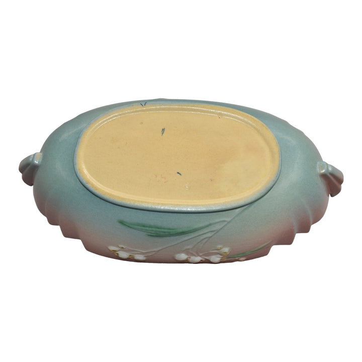 Roseville Ixia Pink 1937 Vintage Art Deco Pottery Ceramic Console Bowl 332-12 - Just Art Pottery