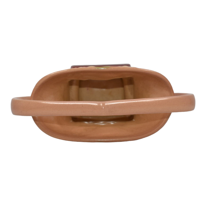 Roseville Snowberry Pink 1947 Mid Century Modern Pottery Ceramic Basket 1BK-7