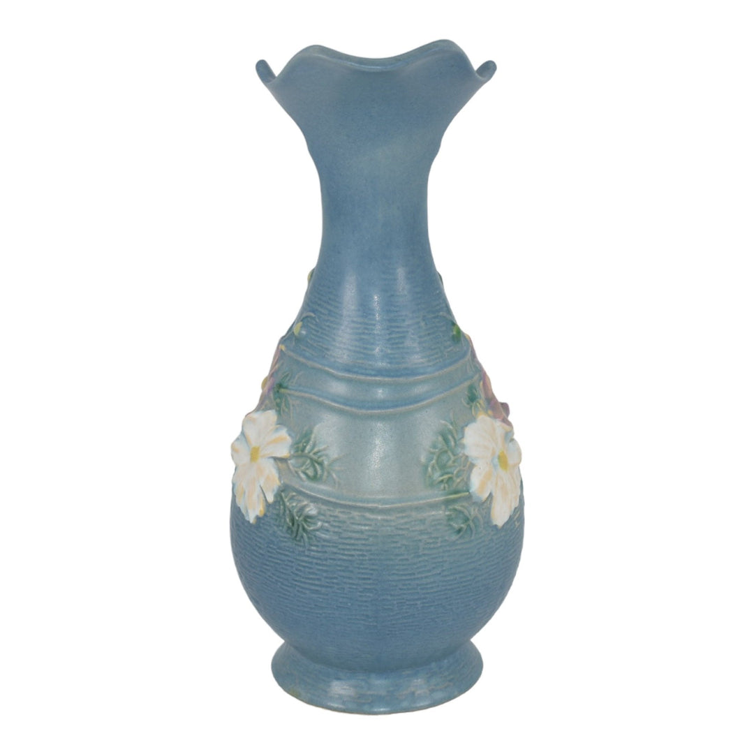 Roseville Cosmos Blue 1939 Vintage Art Deco Pottery Ceramic Ewer 955-10