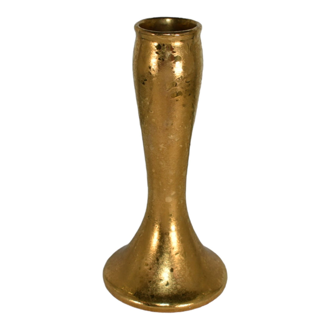 Roseville Royal Capri Gold 1954 Vintage Art Deco Pottery Ceramic Bud Vase 578-7