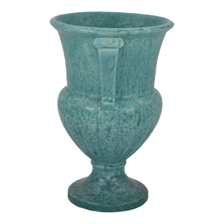 Roseville Tourmaline Blue 1933 Vintage Art Deco Pottery Ceramic Vase 105-8