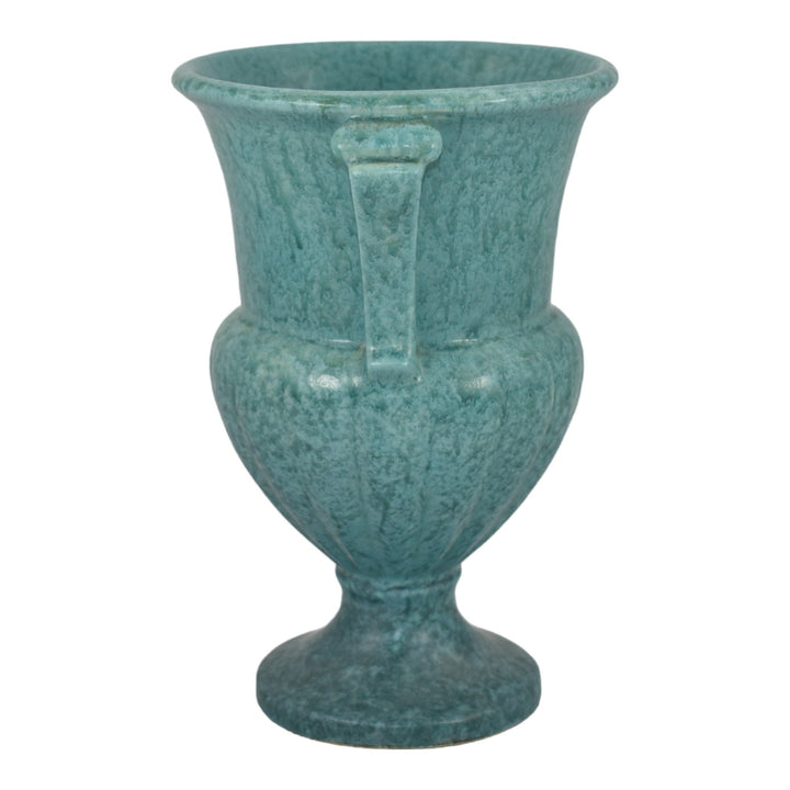 Roseville Tourmaline Blue 1933 Vintage Art Deco Pottery Ceramic Vase 105-8
