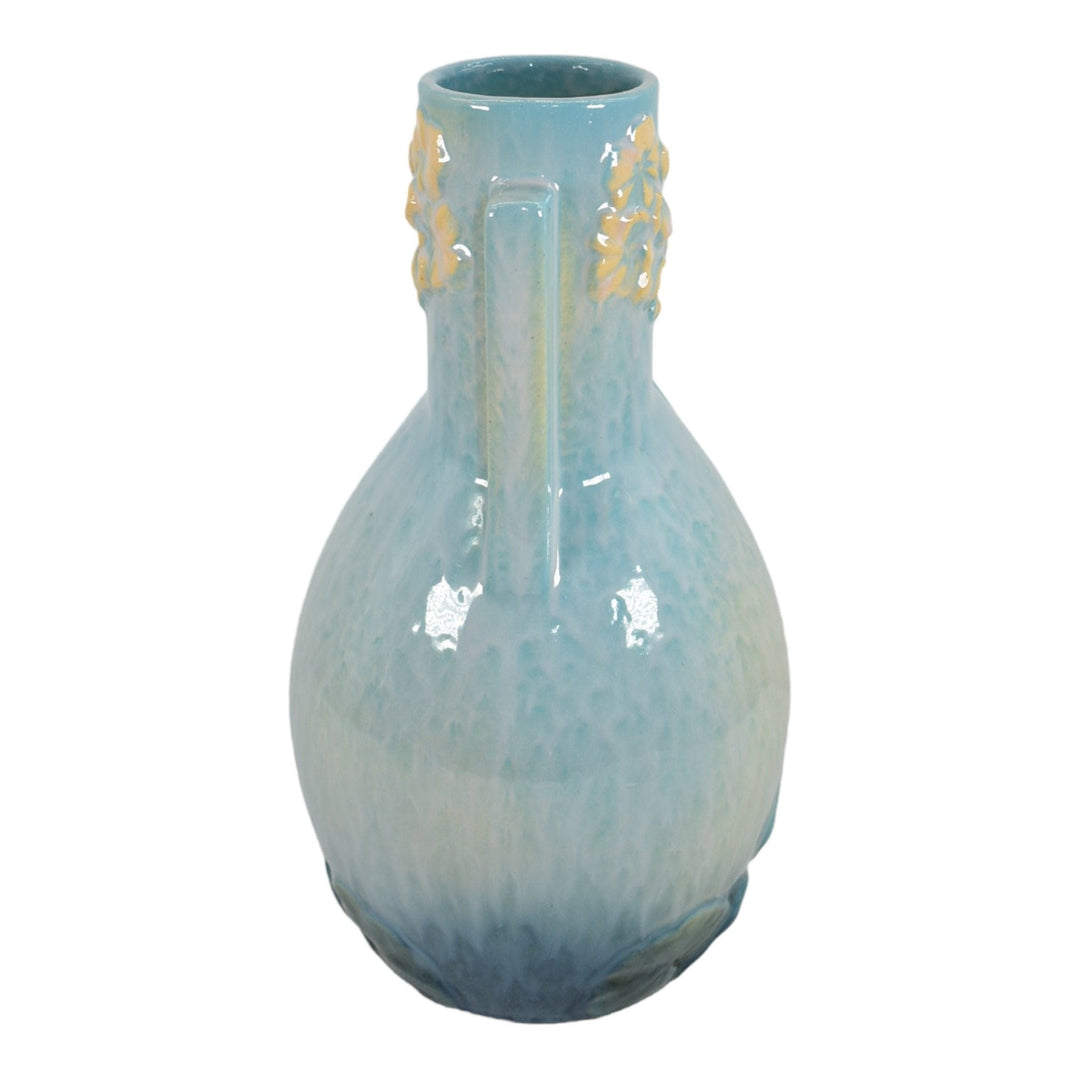 Roseville Wincraft Blue 1948 Vintage Mid Century Modern Pottery Vase 284-10
