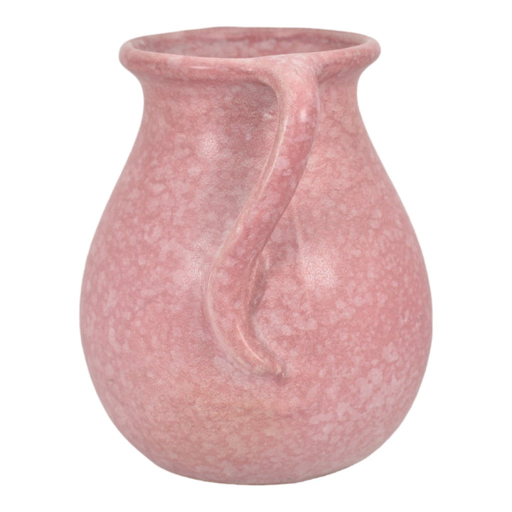 Weller Nile 1930s Vintage Art Deco Pottery Mottled Pink Glaze Variant Vase