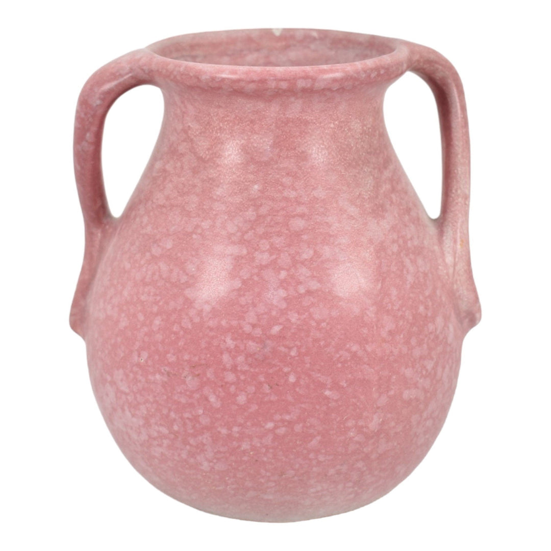 Weller Nile 1930s Vintage Art Deco Pottery Mottled Pink Glaze Variant Vase