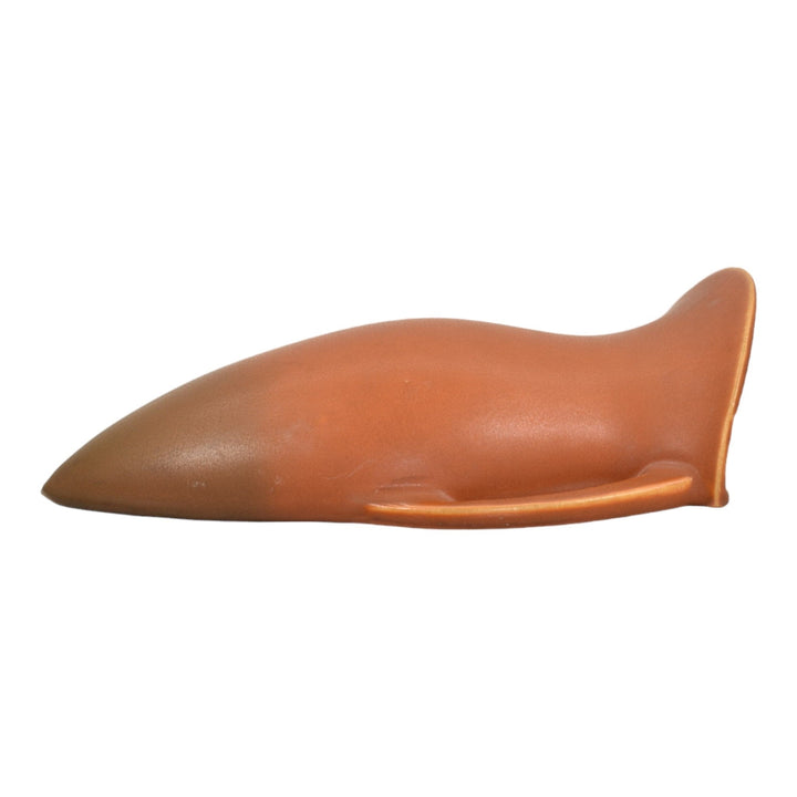 Roseville Rosecraft Burnt Orange 1920 Art Pottery Ceramic Wall Pocket 1237-10 - Just Art Pottery