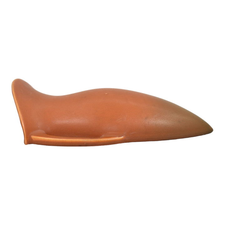 Roseville Rosecraft Burnt Orange 1920 Art Pottery Ceramic Wall Pocket 1237-10 - Just Art Pottery