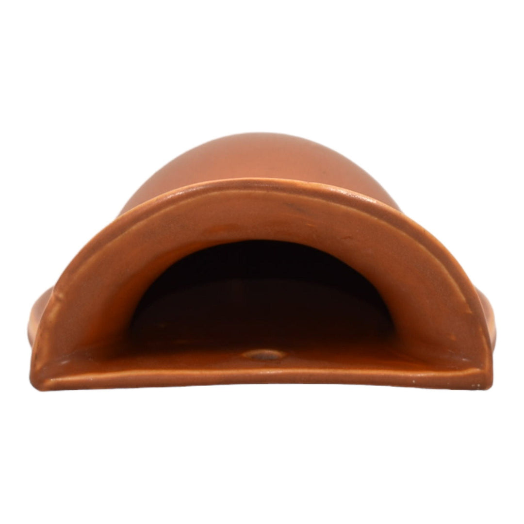 Roseville Rosecraft Burnt Orange 1920 Art Pottery Ceramic Wall Pocket 1237-10 - Just Art Pottery