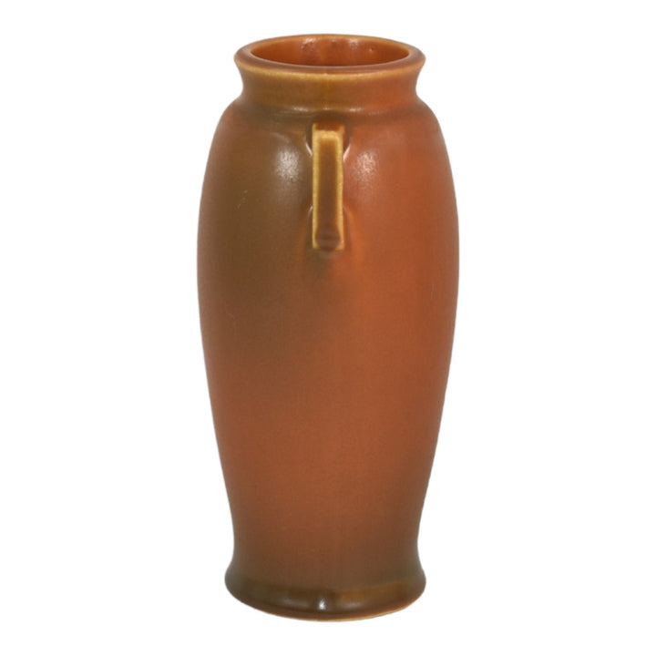 Roseville Rosecraft Burnt Orange 1920 Vintage Art Pottery Ceramic Vase 244-6