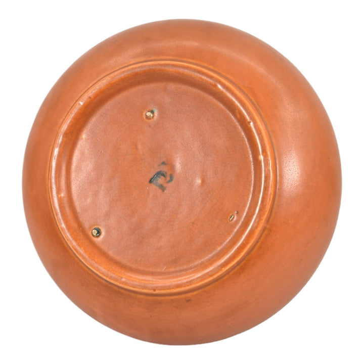 Roseville Rosecraft Burnt Orange 1920 Vintage Pottery Ceramic Bowl Vase 129-5