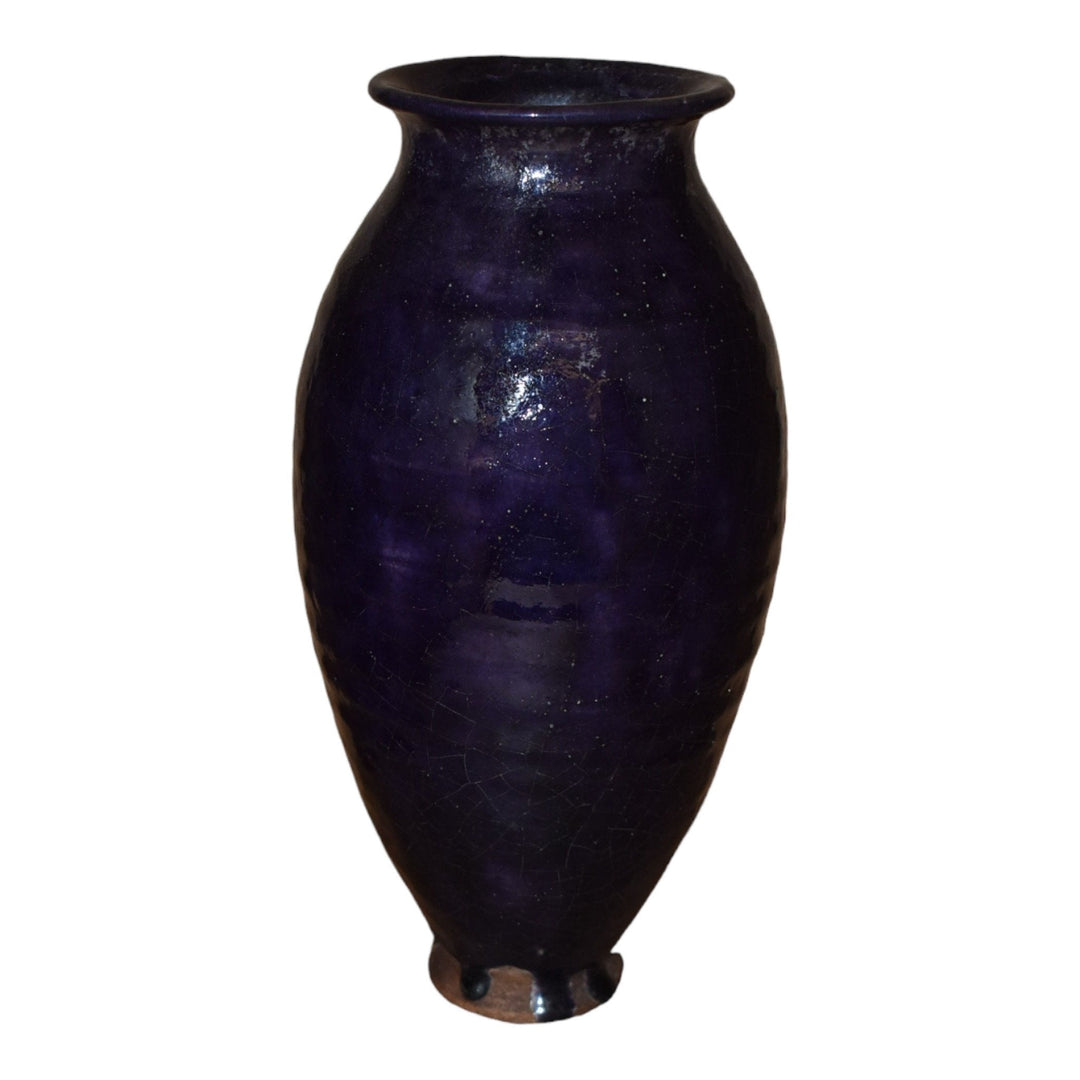 Leon Volkmar For Durant 1919 Vintage Art Pottery Purple Hand Made Ceramic Vase