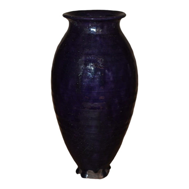 Leon Volkmar For Durant 1919 Vintage Art Pottery Purple Hand Made Ceramic Vase