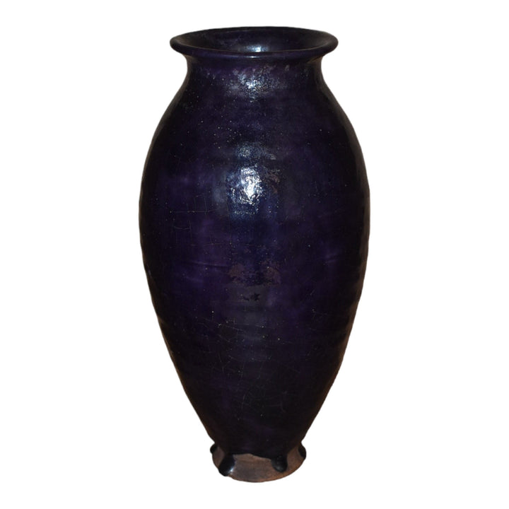 Leon Volkmar For Durant 1919 Vintage Art Pottery Purple Hand Made Ceramic Vase