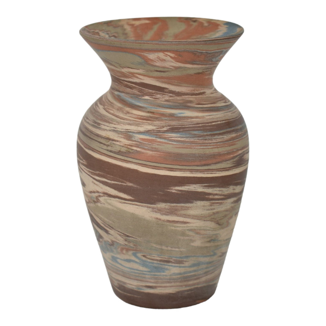 Niloak Mission Swirl 1910-24 Vintage Hand Made Art Pottery Flaring Rim 5.5" Vase