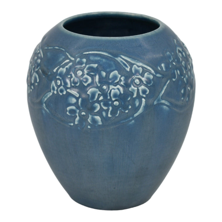 Rookwood 1926 Vintage Art Pottery Floral Matte Blue Ceramic Vase 2589