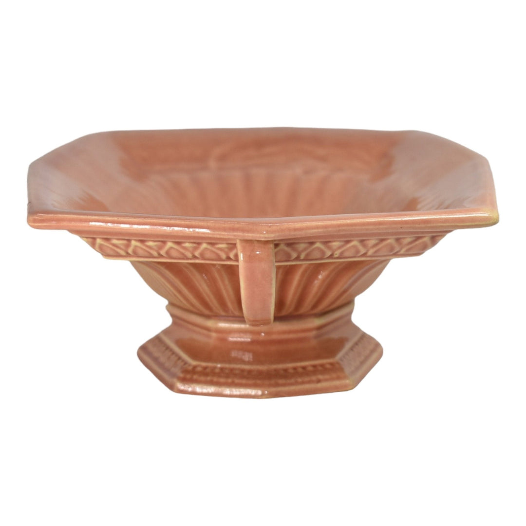 Roseville Savona Pink 1929 Vintage Art Deco Pottery Ceramic Console Bowl 184-12