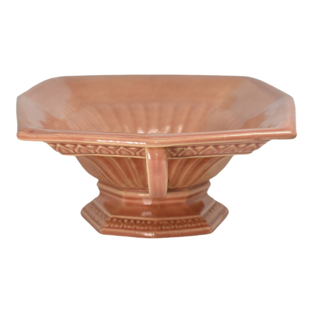 Roseville Savona Pink 1929 Vintage Art Deco Pottery Ceramic Console Bowl 184-12