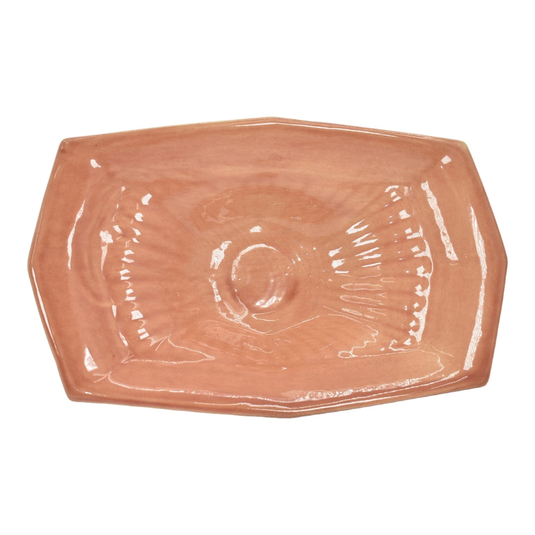 Roseville Savona Pink 1929 Vintage Art Deco Pottery Ceramic Console Bowl 184-12