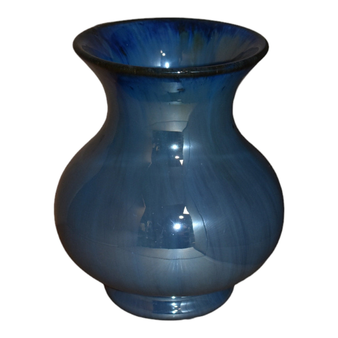 Fulper 1917-23 Arts And Crafts Pottery Blue Flambe Ceramic Vase 563