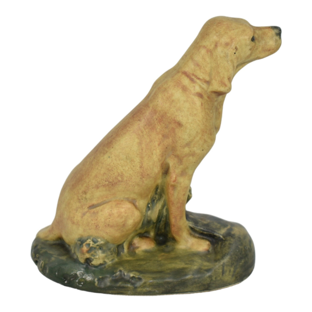 Weller Muskota 1913-20s Art Pottery Hunting Dog With Bird Figurine Statue