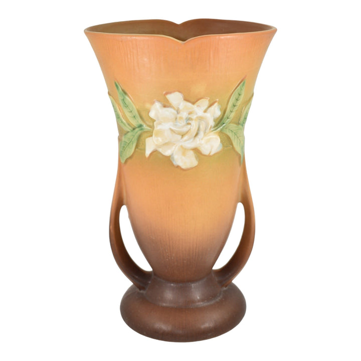 Roseville Gardenia Tan 1950 Mid Century Modern Art Pottery Ceramic Vase 687-12