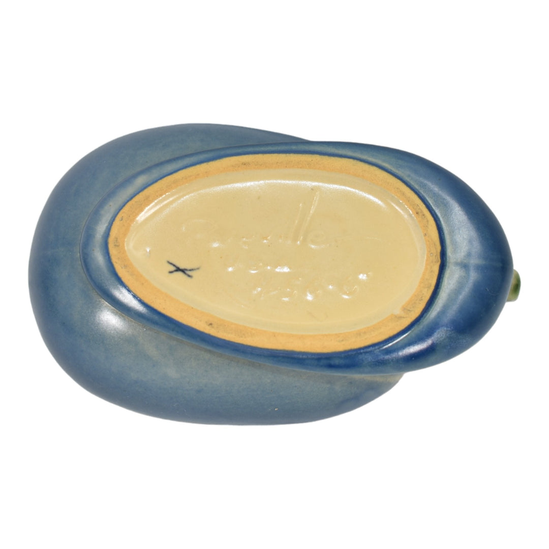 Roseville Pine Cone Blue 1940 Mid Century Modern Pottery Ceramic Planter 456-6