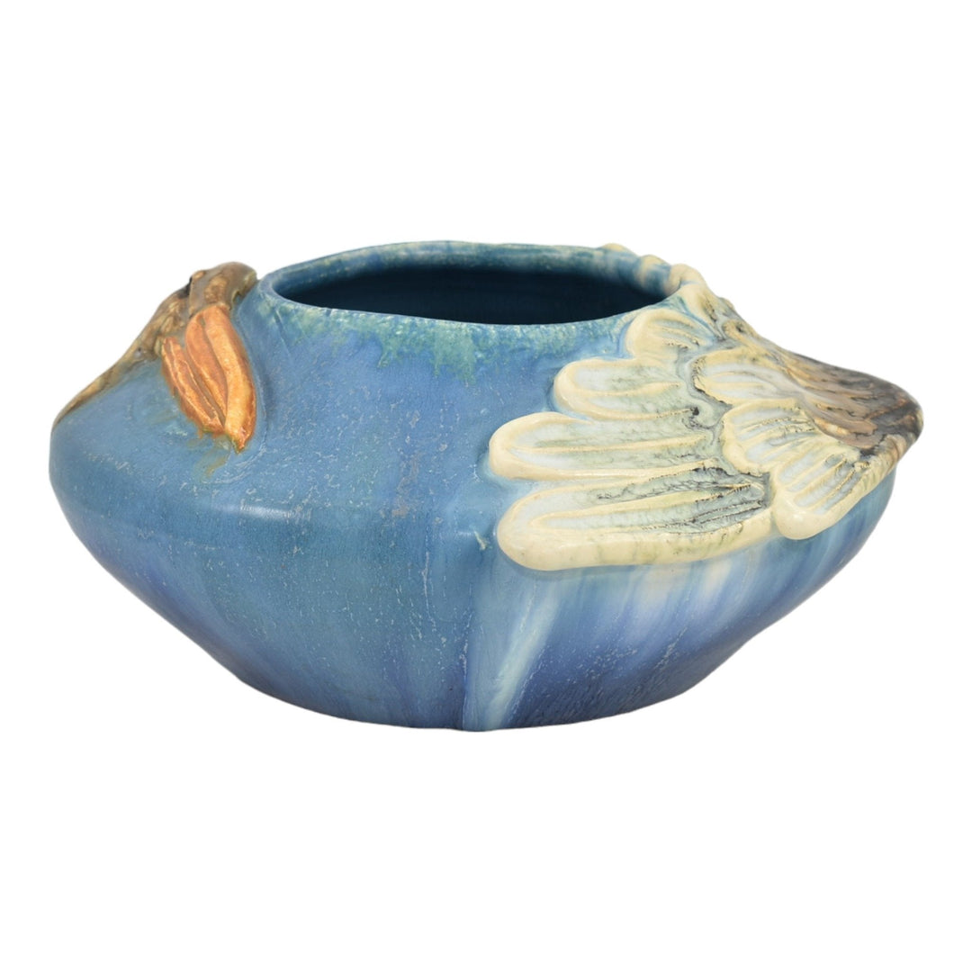 Jesse Wolf Studio 2008 Contemporary Hand Made Pottery Pelican Blue Ceramic Bowl