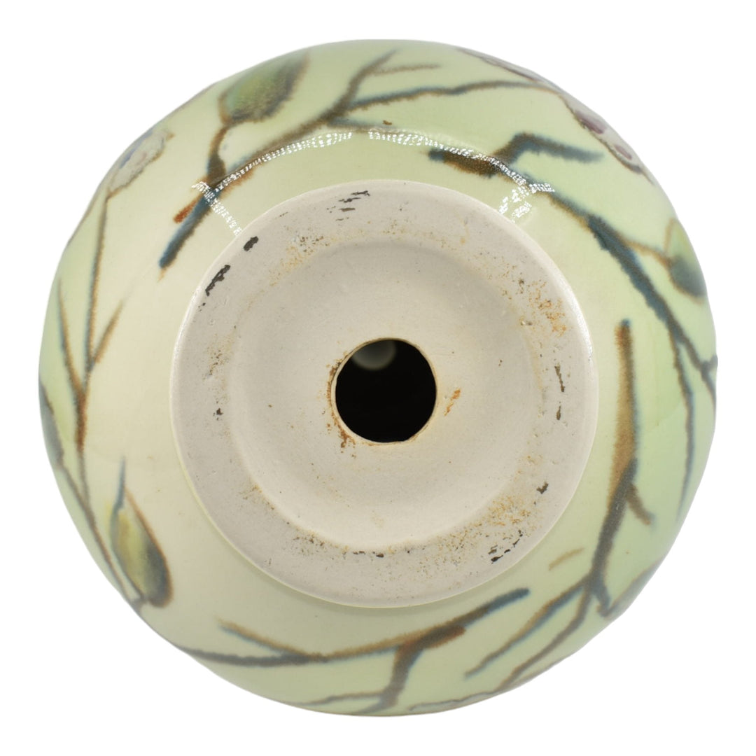 Francis Joseph Von Tury Vontury 1940s Vintage Pottery Green Ceramic Lamp Vase - Just Art Pottery