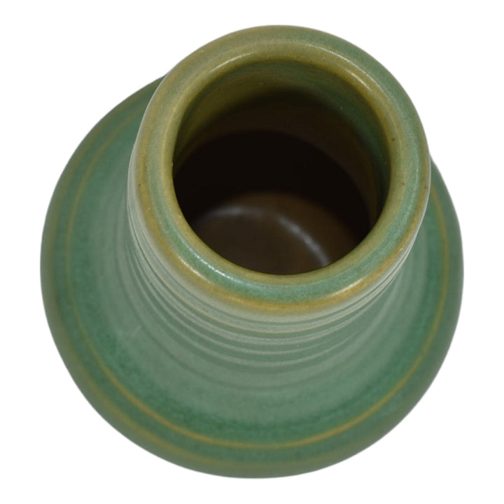 North Dakota School of Mines UND Pottery Hand Made Matte Green Vase Mattson