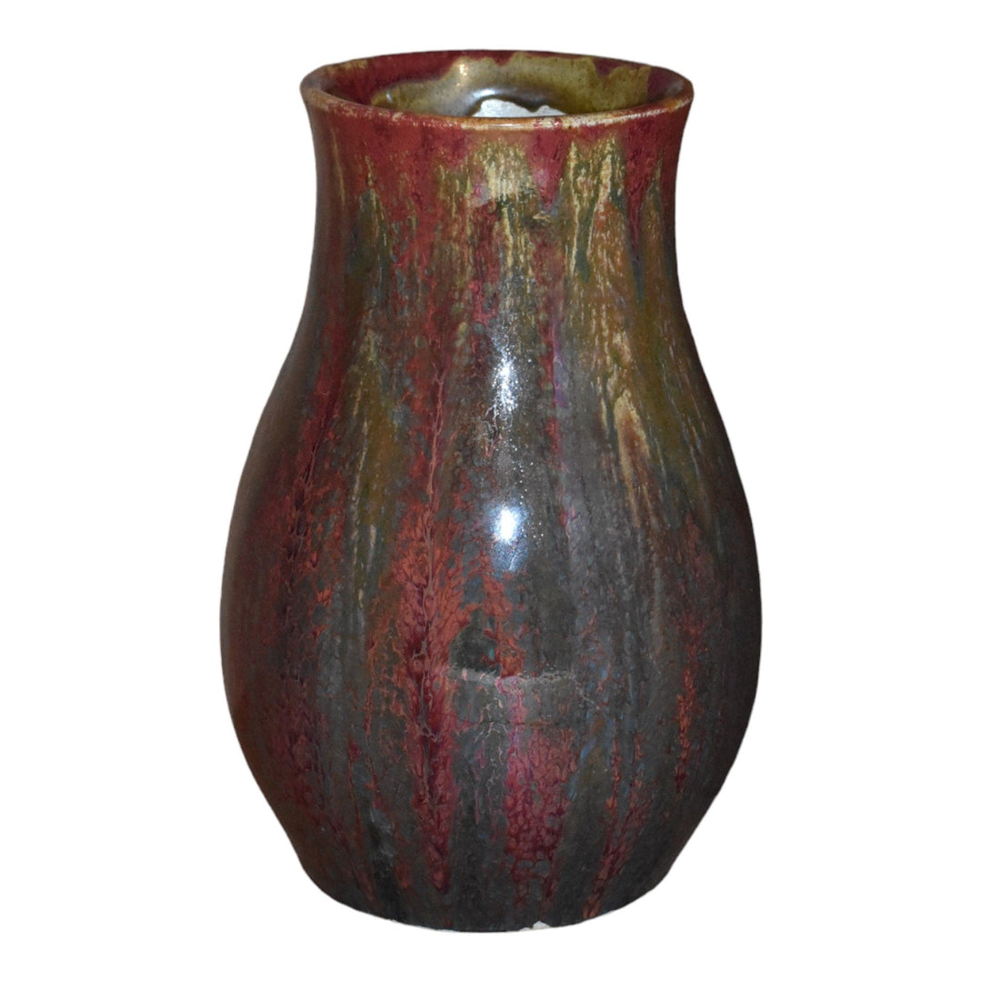 Dedham Hugh Robertson Vintage Pottery Experimental Oxblood Red Ceramic Vase 202