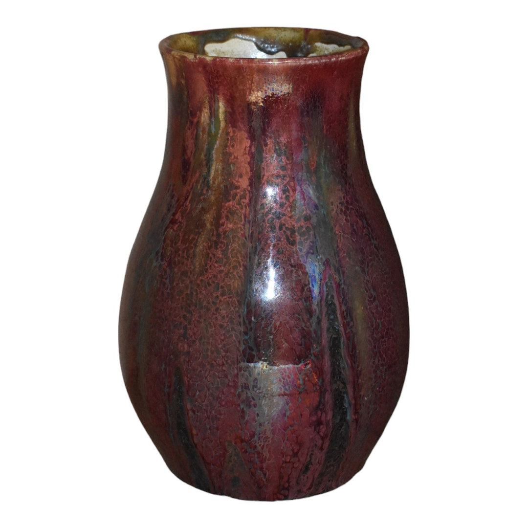 Dedham Hugh Robertson Vintage Pottery Experimental Oxblood Red Ceramic Vase 202